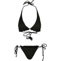 Urban Classics Ladies Rib Babylock Triangle Bikini - Black