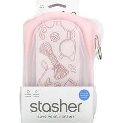 Stasher Go Bag, Pink Plastpåse & Folie
