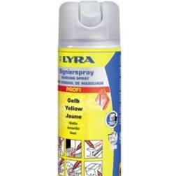 LYRA markeringsspray gul 500 ml. (4180) UN 1950 Aerosoler, brandfarlige 2.1