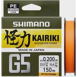 Shimano Kairiki G5 Flätlina 150m Orange 0,15mm 5,5kg