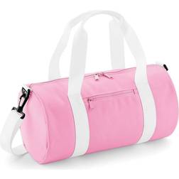 BagBase Mini Barrel väska Classic Pink/White One Size