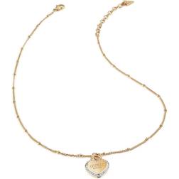 Guess Heart Necklace - Gold/Transparent