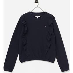 Tommy Hilfiger Topp Textured Ruffle Knit Top L/S