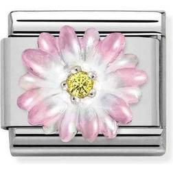 Nomination Classic Composable Flower Charm - Silver/Pink/Yellow