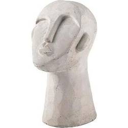 Villa Collection Figur Hoved Cement Grå H15 Prydnadsfigur
