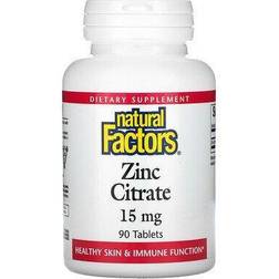 Natural Factors Zinc Citrate 15 mg 90 Tablets