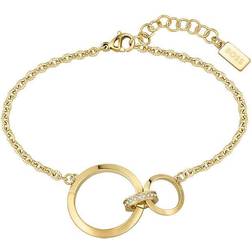 HUGO BOSS Triple Ring Chain Bracelet - Gold/Transparent