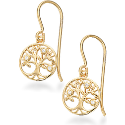 Scrouples Tree of Life Earrings - Gold/Transparent