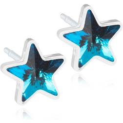 Blomdahl Star Aquamarine örhängen 6mm 15-0108-05
