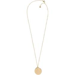 Skagen Ladies Agnethe Gold-Tone Crystal Pearl Pendant Necklace