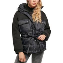 Urban Classics Sherpa Mix Puffer Jacket - Black