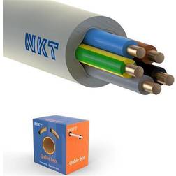 NKT Installationskabel, halogenfri, 5G1,5 mm² NOIKLX90 lysegrå, 300/500V, box, udvendig dimension max. 12,4 mm (50 meter)