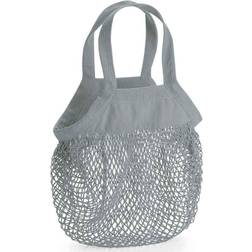 Westford Mill Mini Mesh Organic Cotton Grocery Bag (One Size) (Pure Grey)