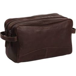 The Chesterfield Brand Toiletry Bag Stefan Made of Leather Large Cosmetics Case for Men and Women for Travel, Brown, L