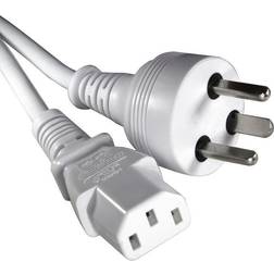 Roline Power Cable K-IT (DK) to C13. White. 6.0m