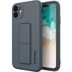 Wozinsky Kickstand Case flexibelt silikonskal med stativ iPhone 12 Marinblått