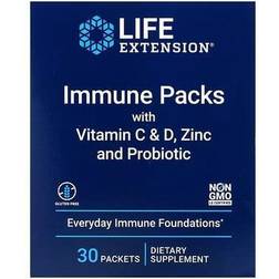 Life Extension Immune Packs With Vitamin C & D Zinc And Probiotic 30 Packets
