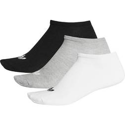adidas Originals Trefoil Liner Socks 3-pack - White/Black/Medium Grey Heather
