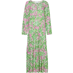 Noella Imogene Long Dress - Green/Pink