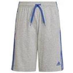 adidas Boy"s Essentials 3-stripes Shorts - Medium Grey Heather / Royal Blue (HN6720)