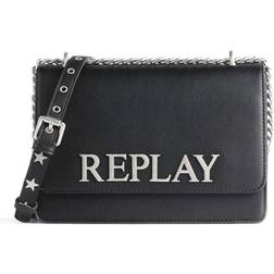 Replay Women's Fw3000 Handbag, 098 Black, L 25 X H 17 X 7 D cm