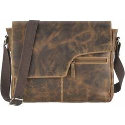 Greenburry Vintage Original Leather Shoulder Bag 32 cm, brown, M, Shoulder bag