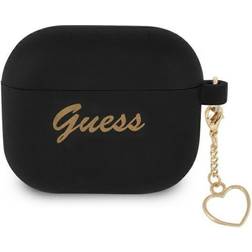 Guess Silicone Heart Charm Collection Skal Airpods Pro Svart