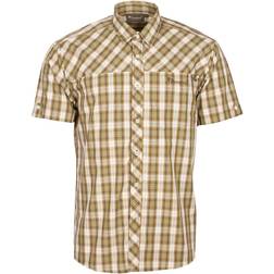 Pinewood Cliff kortärmad skjorta, Mellem Khaki/Bronze
