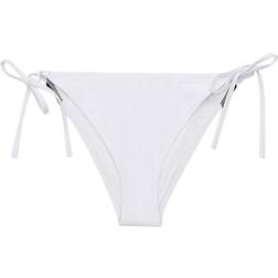 Calvin Klein Women's String Side TIE Cheeky Bikini Bottoms, Pvh Classic White