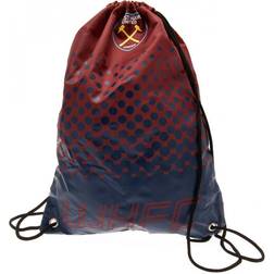 West Ham United FC Fade Design Drawstring Gym Bag med dragsko Red/Navy 44 x 33cm