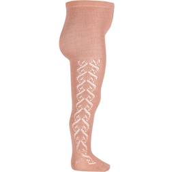 Condor Merino Wool Blend Tights with Openwork Hearts - Make-Up (15271-000-964)