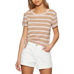 O'Neill Striped Knotted T-Shirt or aop w/pink