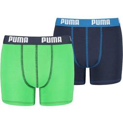 Puma Boy's Basic Boxer 2 Pack - Green/Blue (935454)