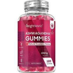 WeightWorld Ashwagandha Gummies Natural Raspberry Flavor 120 st