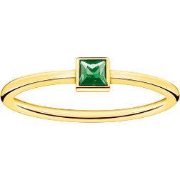 Thomas Sabo Charm Club Ring - Gold/Emerald