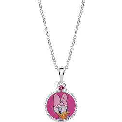 Støvring Design Daisy Duck Necklace - Silver/Ruby/Multicolour