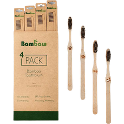 Bambaw Bamboo Toothbrush Hard 4-pack