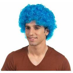 BigBuy Carnival Teddy Bear with Curly Hair Blue
