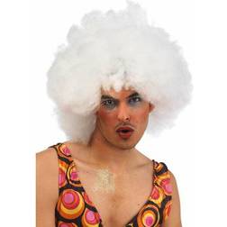 BigBuy Carnival Afro Wigs White