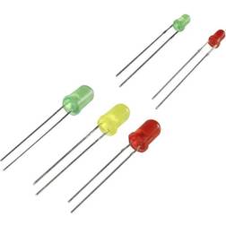 TRU Components LED-sortiment grøn, rød, gul ca. 3 mm, 5 mm Förvaringslåda