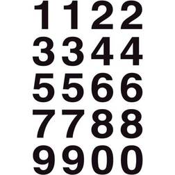 Herma etikett siffror 0-9 20×18 svart