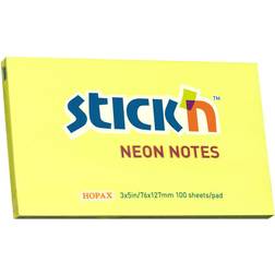 Neon yellow self-adhesive stickn notes (205543)