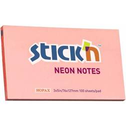 Notes Stick'N NEON rosa 76x127mm 100blade (12 stk