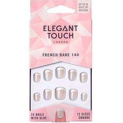 Elegant Touch Bare 24 Nails With Glue Square 144