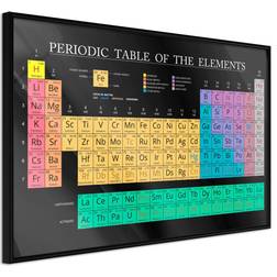 Artgeist Periodic Table of the Elements 90x60 Svart Tavla