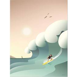 Vissevasse Surfer Poster 50x70cm
