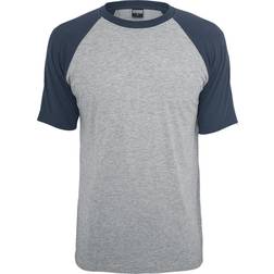 Urban Classics Raglan Contrast T-shirt - Mottled Grey/Navy