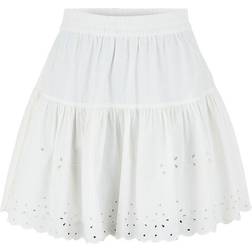 Y.A.S Women's embroidered short skirt, White