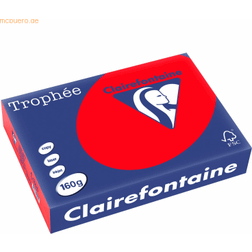 Clairefontaine Paket med 250 ark färgat papper TROPHY 160g A4-format korallrött