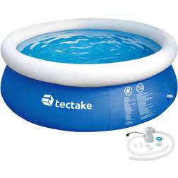 tectake Pool rund med filterpump Ø 300 x 76 cm blå